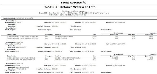 2.2.10(I) - HISTÓRICO VISTORIA DO LOTE LAYOUT